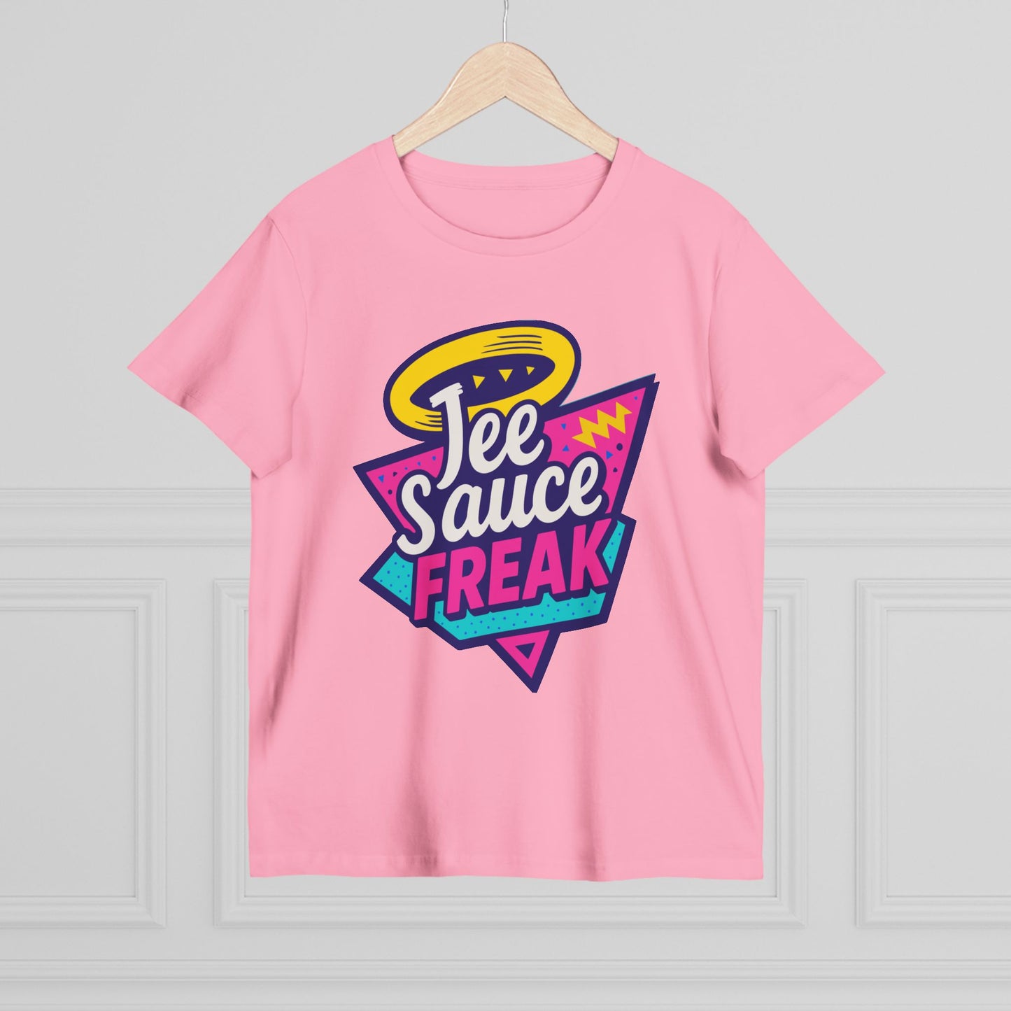 JeeSauce Freak Tee | Womans Retro Neon Logo T-Shirt