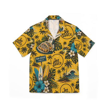 Men's Tropical Hawaiian Shirt — 'Tee Sauce' Surf & Tacos AOP Camp Shirt
