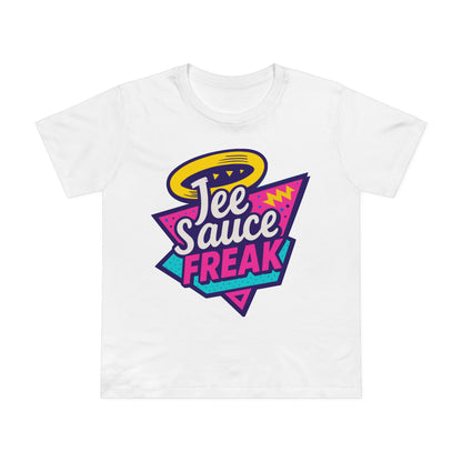 JeeSauce Freak Tee | Womans Retro Neon Logo T-Shirt