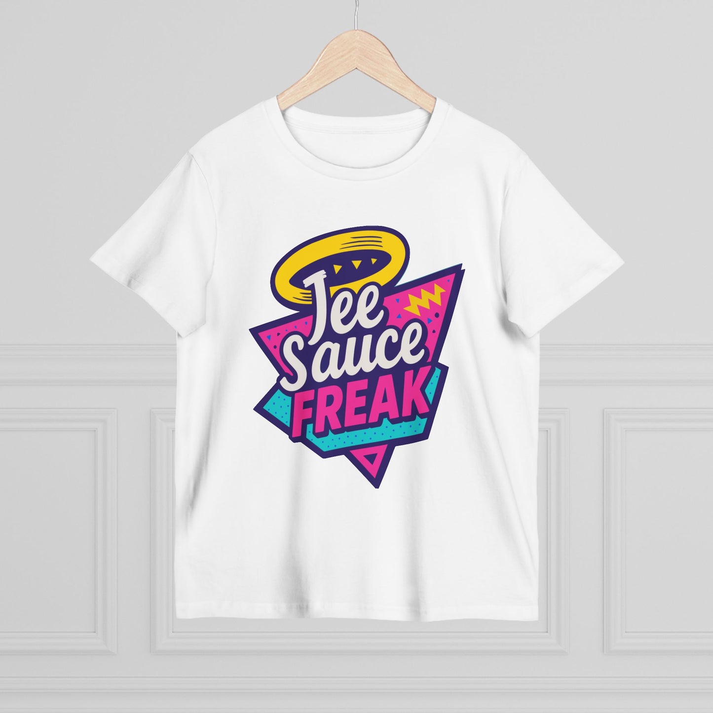 JeeSauce Freak Tee | Womans Retro Neon Logo T-Shirt