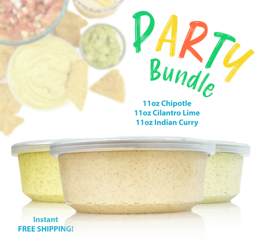 Bundle - Party - 11oz Chipotle/11oz Cilantro Lime/11oz Indian Curry